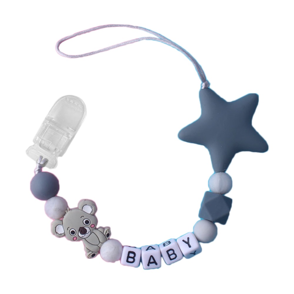 Baby Pacifier Clip - Personalized Name Baby Pacifier Chain Clips