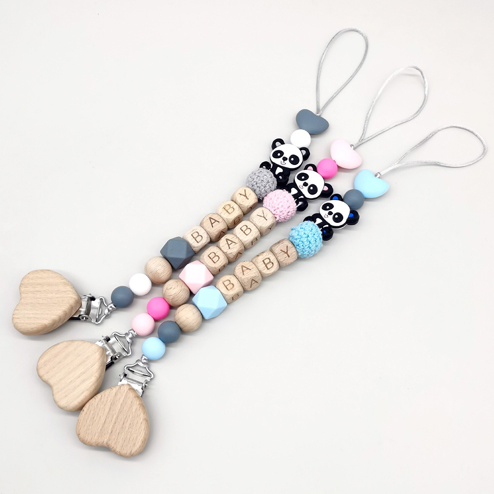 Wooden Personalized Baby Pacif - Baby Pacifier Clip recension och pris