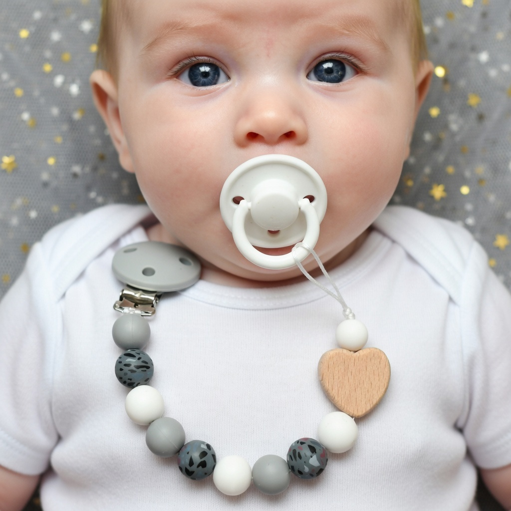Personalized Name Handmade Bee - Baby Pacifier Clip recension och pris