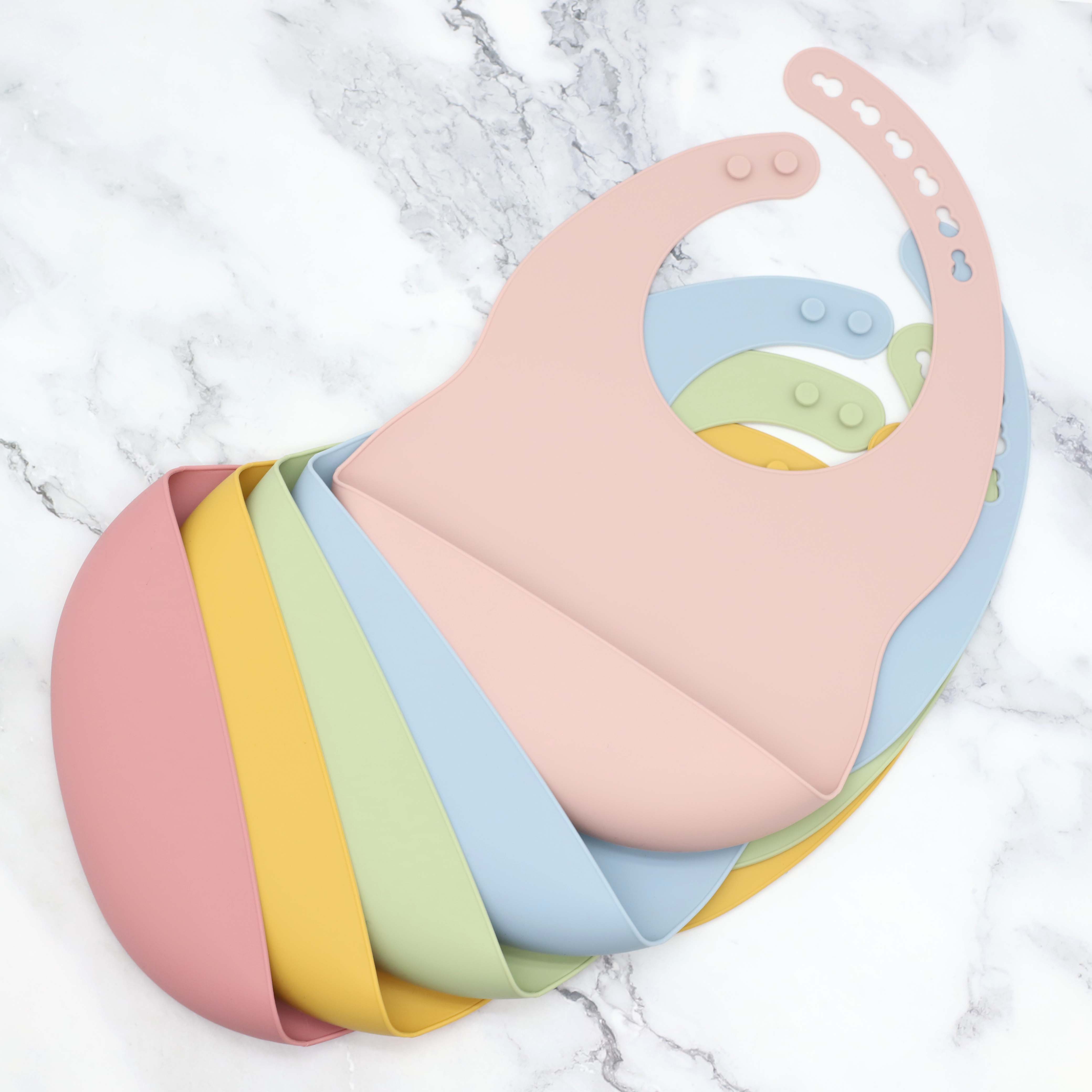 New baby silicone bib with adj - Silicone Baby Bibs recension och pris