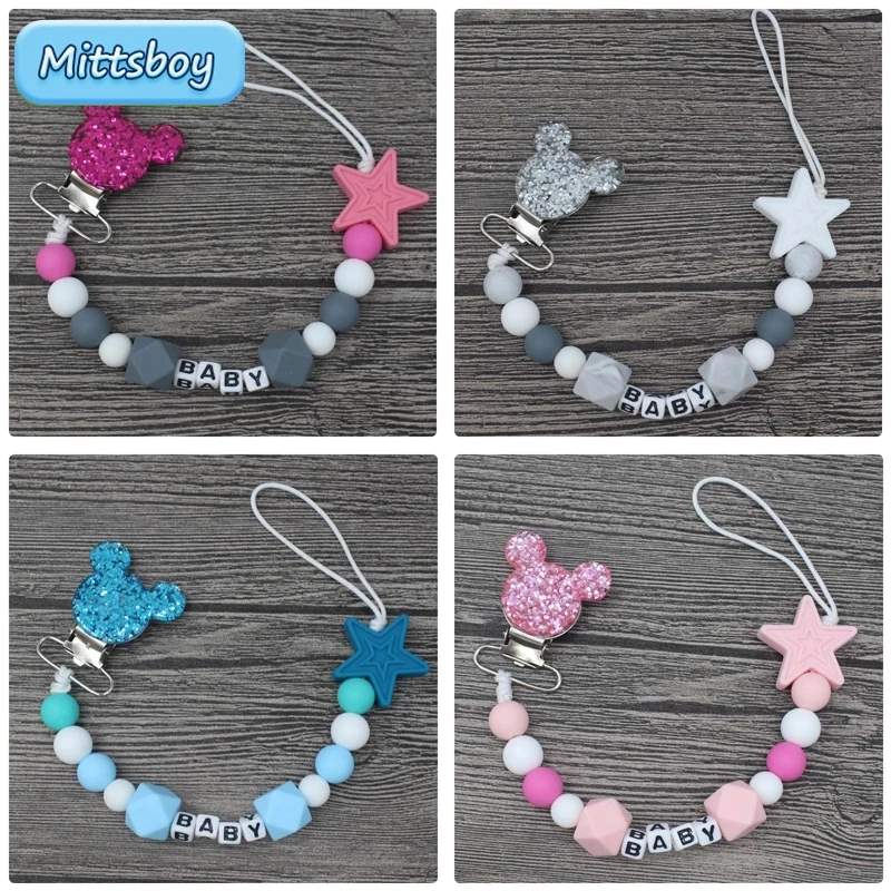 NEW Personalised Name Baby Tee - Baby Pacifier Clip recension och pris