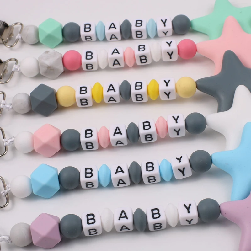 NEW Personalised Name Baby Tee - Baby Pacifier Clip recension och pris