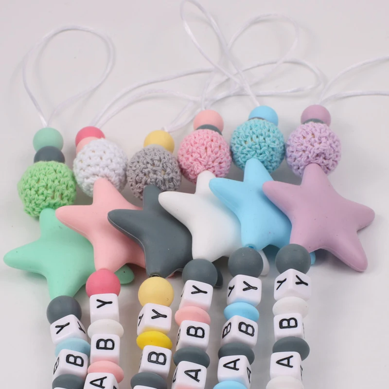 NEW Personalised Name Baby Tee - Baby Pacifier Clip recension och pris